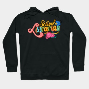 School librarian floral design Hoodie